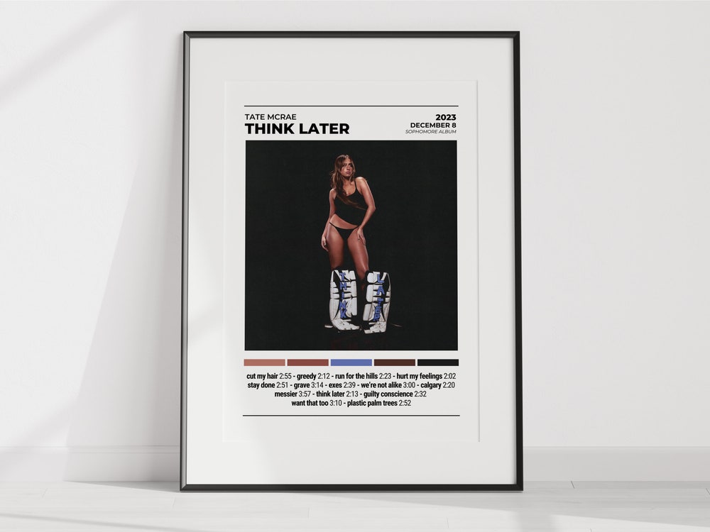 Tate McRae Think Later Album Tracklist Wall Art - Image 4