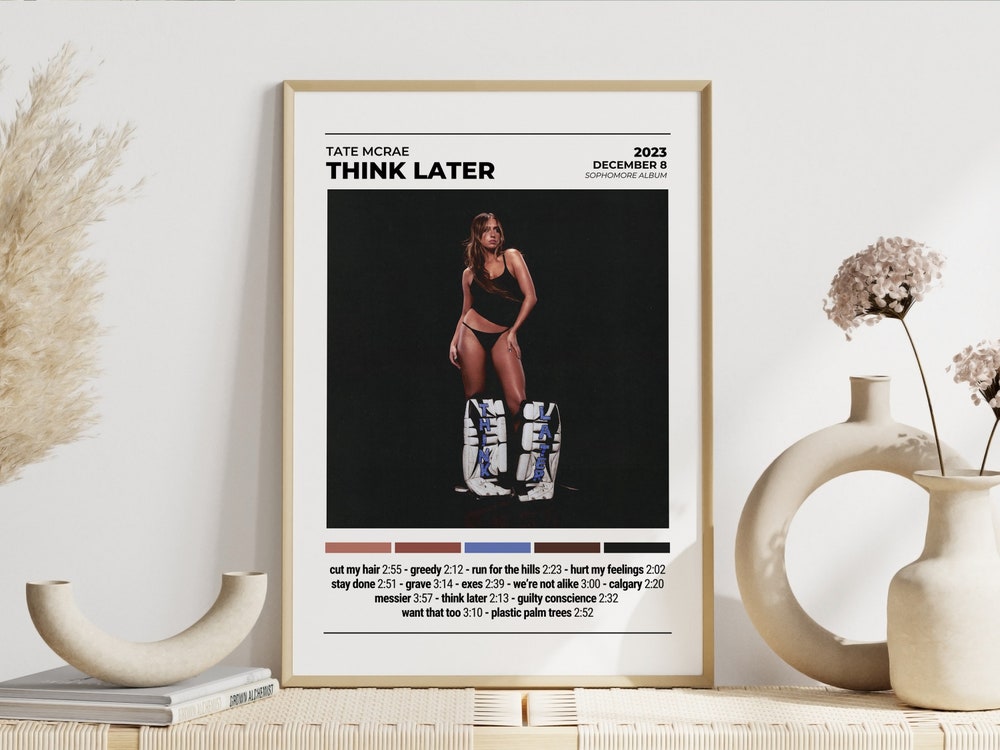 Tate McRae Think Later Album Tracklist Wall Art - Image 2