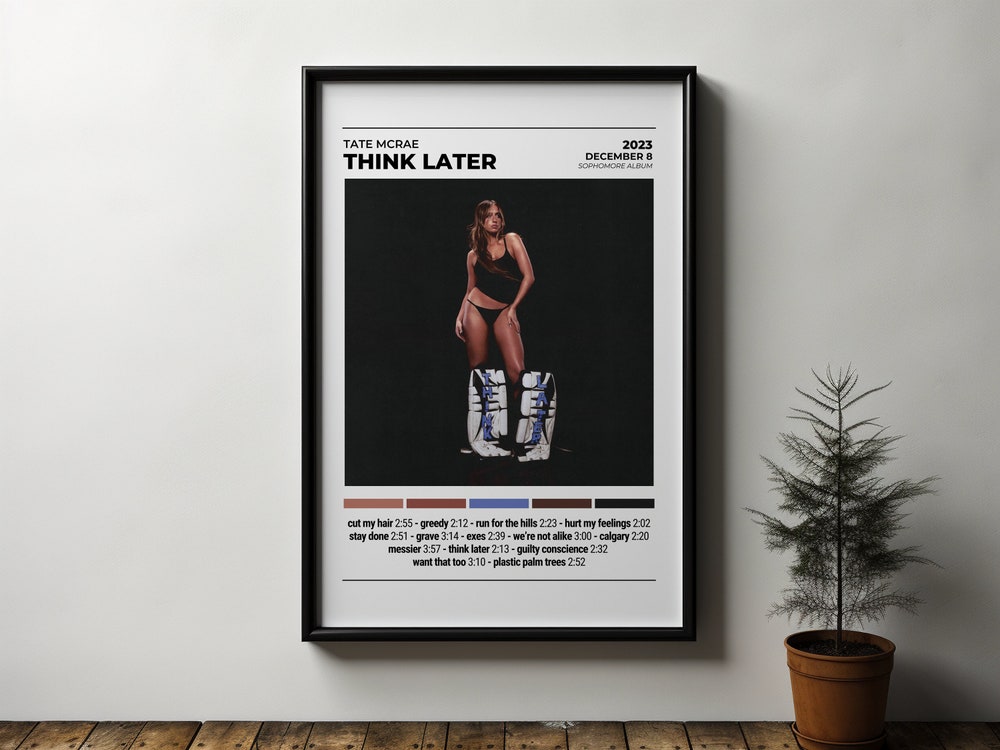 Tate McRae Think Later Album Tracklist Wall Art - Image 5