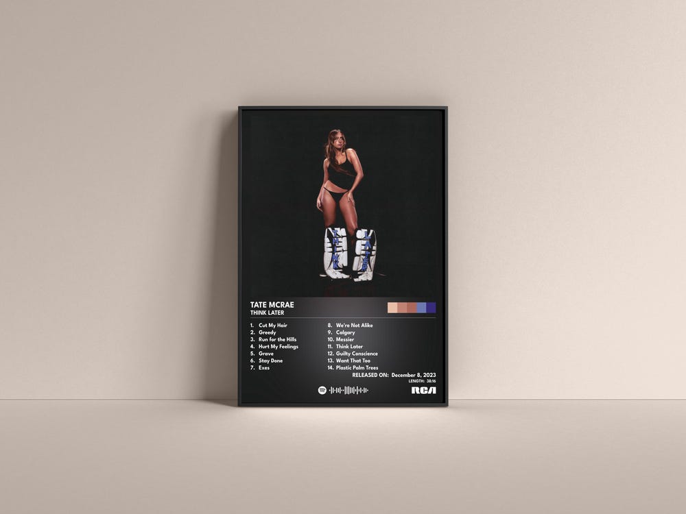 Tate Mcrae Think Later High Quality Wall Art