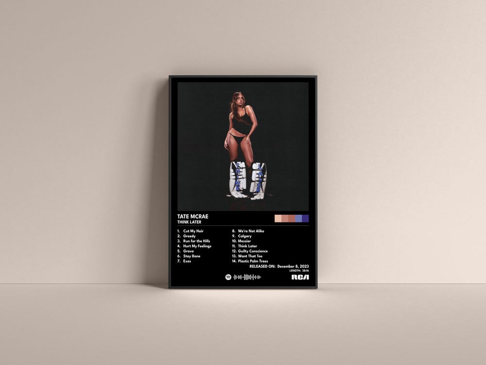 Tate Mcrae Think Later High Quality Wall Art - Image 2