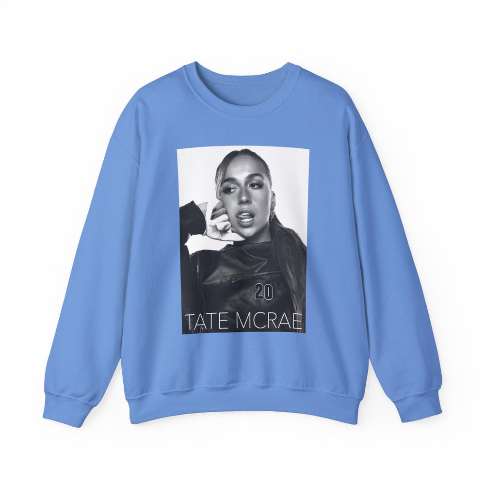 Tate Mcrae 20 Teen Girl Black And White Sweatshirt - Image 7