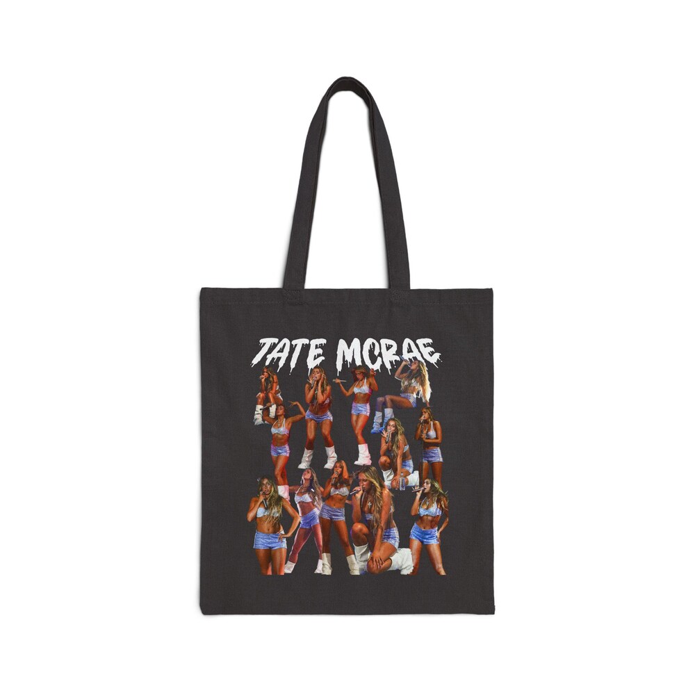 Tate McRae Black and White Tote Bag