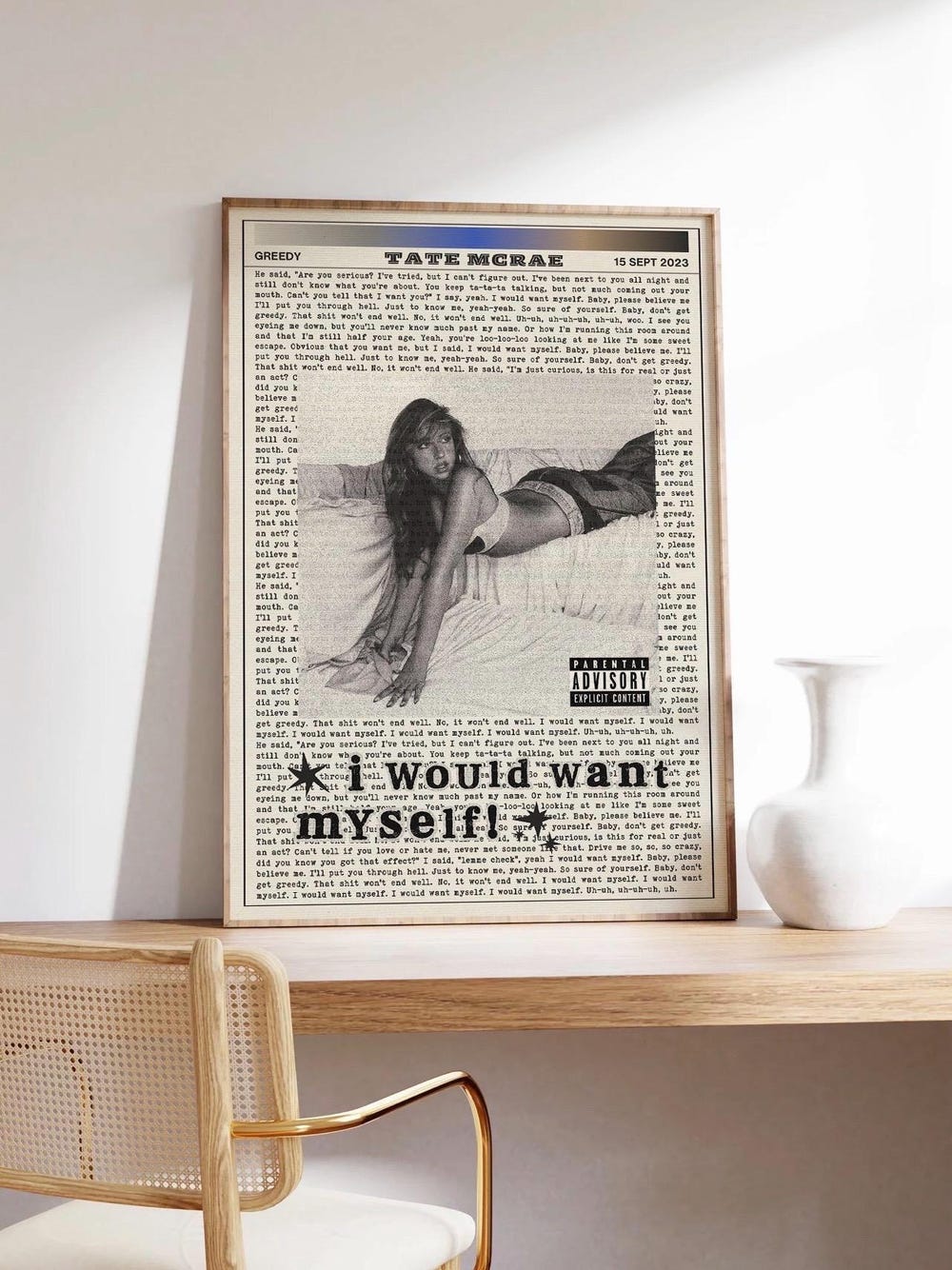 Tate McRae Greedy Think Later World Tour Wall Art - Image 3