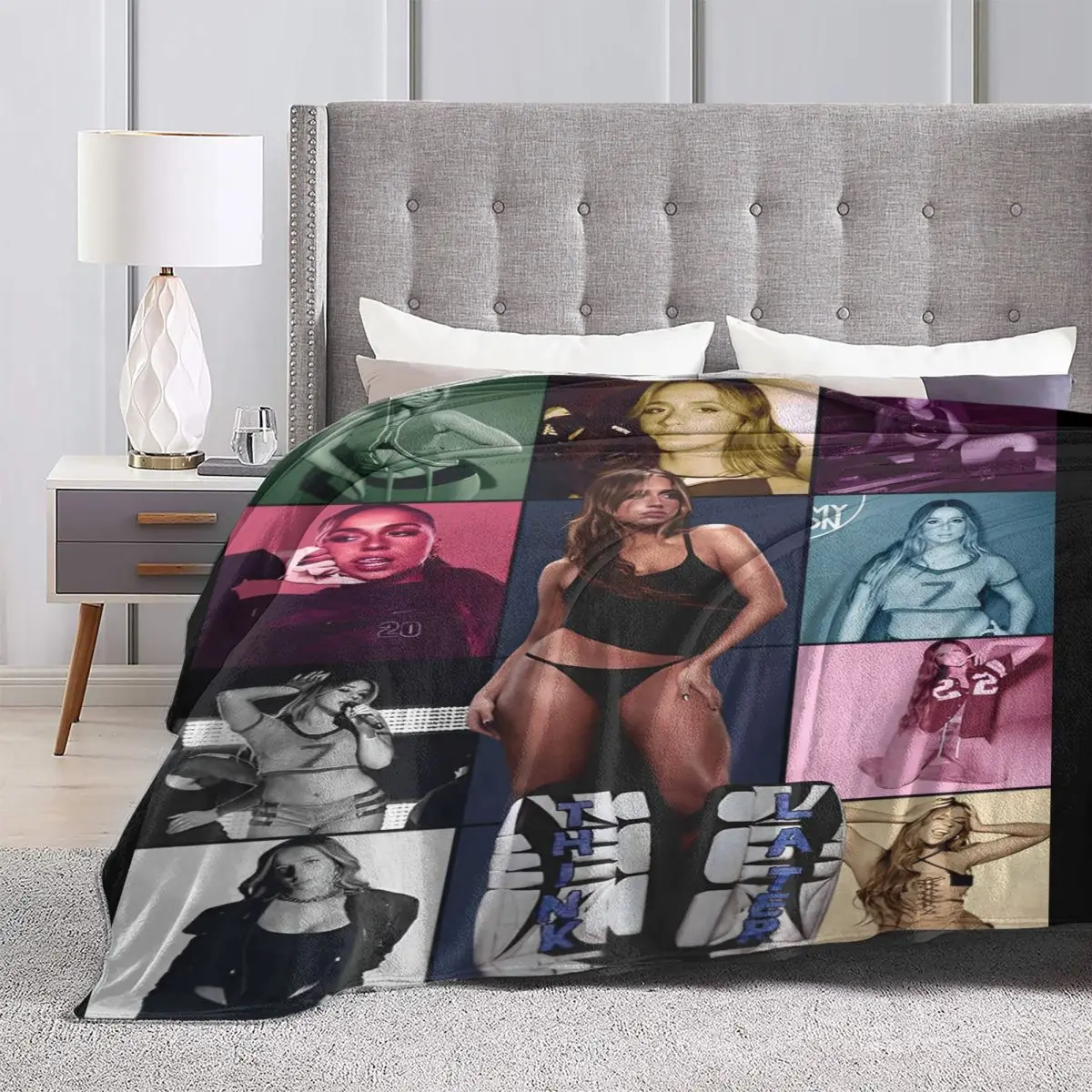 Multifunction Retro Singer Tate McRae Eras Tour 2024 Blanket - Image 5