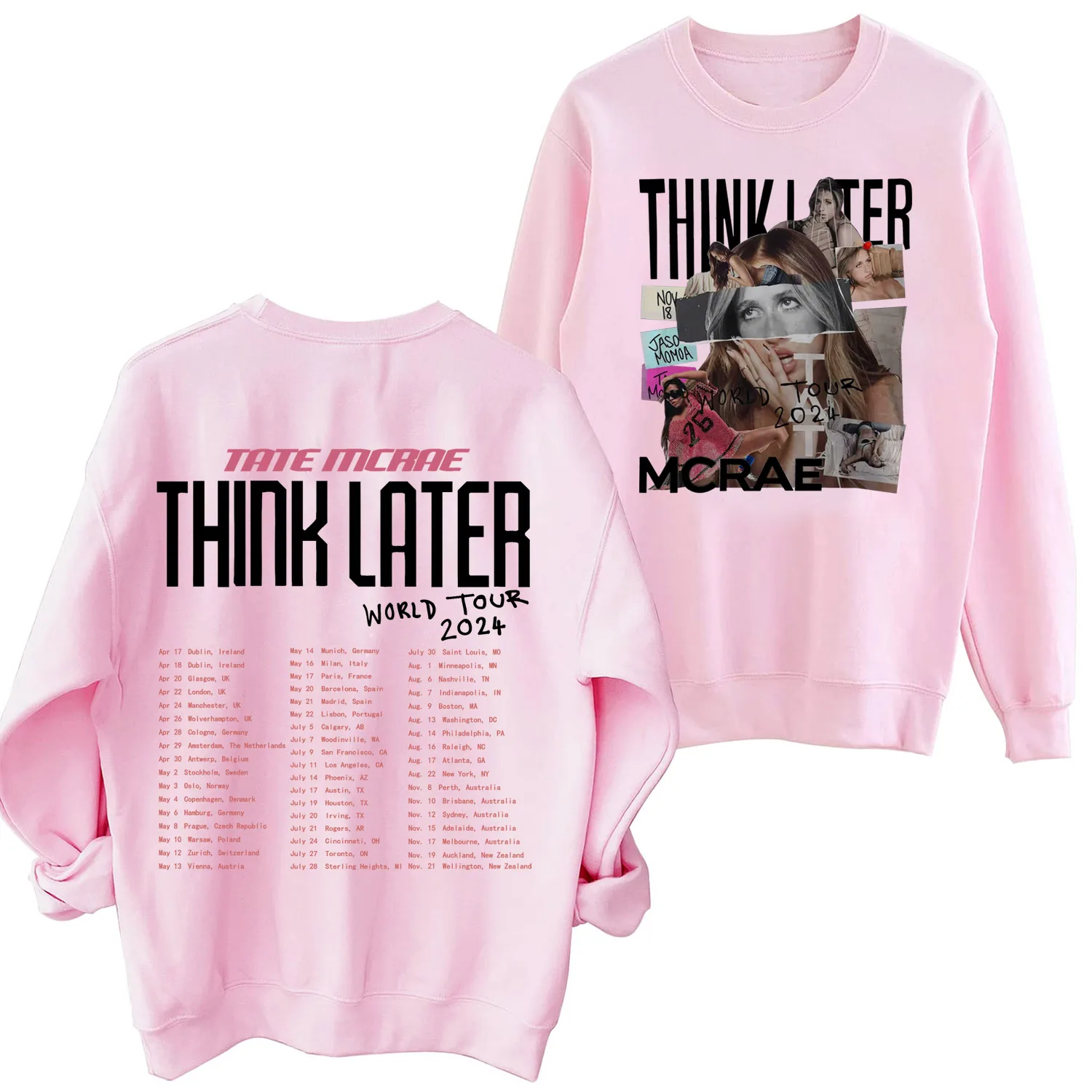 Tate Mcrae The Think Later World Tour 2024 Tour Sweatshirt - Image 6