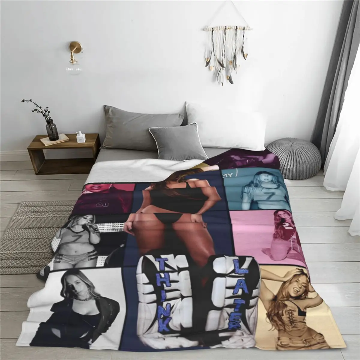 Multifunction Retro Singer Tate McRae Eras Tour 2024 Blanket - Image 3